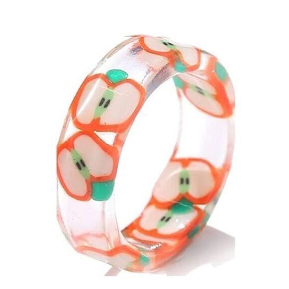 Apple Patterned Ring - Picture 1 of 4
